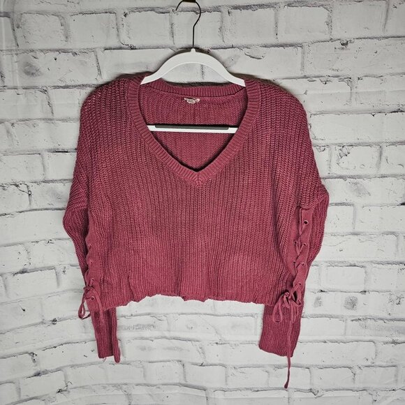 Garage Sweaters - Dusty Rose Crop Sweater